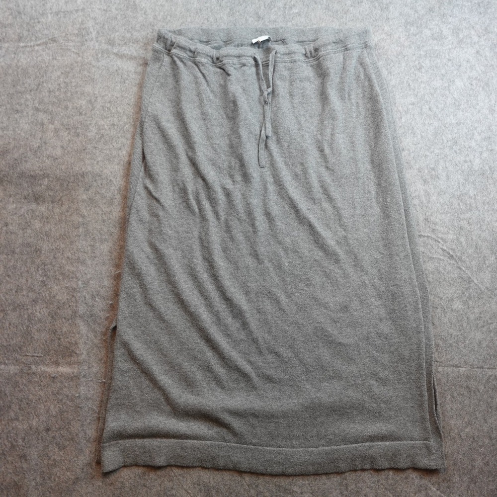 J Jill Skirt Womens Medium Gray Midi Sweater Knit Pull On Stretch - Picture 1 of 11